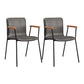 Scandinavian Design Solid Back Arm Side Chair Leather Dining Side Chair Grey 2 Piece Set Black Clearhalo ' kitchen&dining_furn' 'Dining Chairs' 'Dining Tables & Seating' 'dining_chair' 'furn' 'furn_dining_chair' 'Furniture' 'furniture_dining_chair' 'Kitchen & Dining Furniture' 'kitchen' 4546708