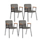 Scandinavian Design Solid Back Arm Side Chair Leather Dining Side Chair Grey 4 Piece Set Black Clearhalo ' kitchen&dining_furn' 'Dining Chairs' 'Dining Tables & Seating' 'dining_chair' 'furn' 'furn_dining_chair' 'Furniture' 'furniture_dining_chair' 'Kitchen & Dining Furniture' 'kitchen' 4546710