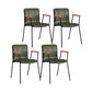 Scandinavian Design Solid Back Arm Side Chair Leather Dining Side Chair Green 4 Piece Set Black Clearhalo ' kitchen&dining_furn' 'Dining Chairs' 'Dining Tables & Seating' 'dining_chair' 'furn' 'furn_dining_chair' 'Furniture' 'furniture_dining_chair' 'Kitchen & Dining Furniture' 'kitchen' 4546717