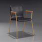 Scandinavian Design Solid Back Arm Side Chair Leather Dining Side Chair Black 1 Piece Brass Gold Clearhalo ' kitchen&dining_furn' 'Dining Chairs' 'Dining Tables & Seating' 'dining_chair' 'furn' 'furn_dining_chair' 'Furniture' 'furniture_dining_chair' 'Kitchen & Dining Furniture' 'kitchen' 4546718