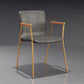 Scandinavian Design Solid Back Arm Side Chair Leather Dining Side Chair Grey 1 Piece Brass Gold Clearhalo ' kitchen&dining_furn' 'Dining Chairs' 'Dining Tables & Seating' 'dining_chair' 'furn' 'furn_dining_chair' 'Furniture' 'furniture_dining_chair' 'Kitchen & Dining Furniture' 'kitchen' 4546721
