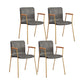 Scandinavian Design Solid Back Arm Side Chair Leather Dining Side Chair Grey 4 Piece Set Brass Gold Clearhalo ' kitchen&dining_furn' 'Dining Chairs' 'Dining Tables & Seating' 'dining_chair' 'furn' 'furn_dining_chair' 'Furniture' 'furniture_dining_chair' 'Kitchen & Dining Furniture' 'kitchen' 4546723