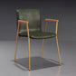 Scandinavian Design Solid Back Arm Side Chair Leather Dining Side Chair Green 1 Piece Brass Gold Clearhalo ' kitchen&dining_furn' 'Dining Chairs' 'Dining Tables & Seating' 'dining_chair' 'furn' 'furn_dining_chair' 'Furniture' 'furniture_dining_chair' 'Kitchen & Dining Furniture' 'kitchen' 4546727