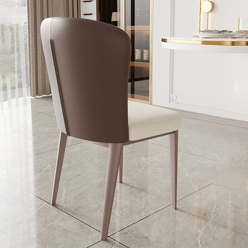 Contemporary Dining Chairs Dining Armless Side Chairs with Metal Legs Clearhalo ' kitchen&dining_furn' 'Dining Chairs' 'Dining Tables & Seating' 'dining_chair' 'furn' 'furn_dining_chair' 'Furniture' 'furniture_dining_chair' 'Kitchen & Dining Furniture' 'kitchen' 4546735