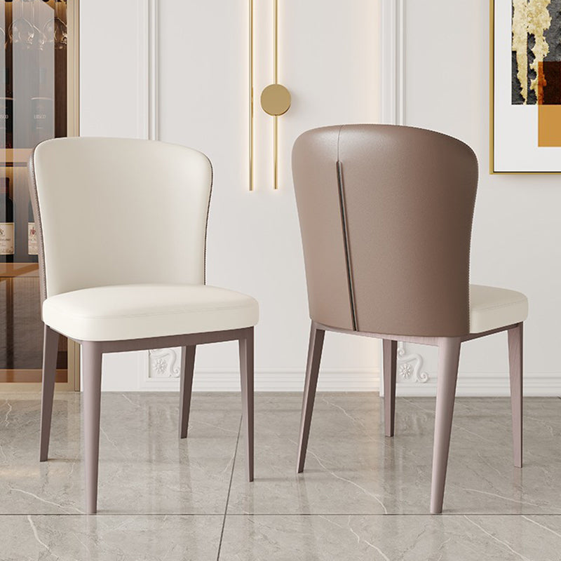 Contemporary Dining Chairs Dining Armless Side Chairs with Metal Legs Clearhalo ' kitchen&dining_furn' 'Dining Chairs' 'Dining Tables & Seating' 'dining_chair' 'furn' 'furn_dining_chair' 'Furniture' 'furniture_dining_chair' 'Kitchen & Dining Furniture' 'kitchen' 4546738