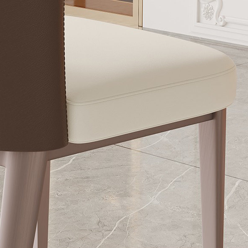 Contemporary Dining Chairs Dining Armless Side Chairs with Metal Legs Clearhalo ' kitchen&dining_furn' 'Dining Chairs' 'Dining Tables & Seating' 'dining_chair' 'furn' 'furn_dining_chair' 'Furniture' 'furniture_dining_chair' 'Kitchen & Dining Furniture' 'kitchen' 4546742