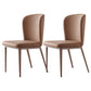 Contemporary Dining Chairs Dining Armless Side Chairs with Metal Legs Khaki 2 Piece Set Clearhalo ' kitchen&dining_furn' 'Dining Chairs' 'Dining Tables & Seating' 'dining_chair' 'furn' 'furn_dining_chair' 'Furniture' 'furniture_dining_chair' 'Kitchen & Dining Furniture' 'kitchen' 4546745