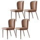 Contemporary Dining Chairs Dining Armless Side Chairs with Metal Legs Khaki 4 Piece Set Clearhalo ' kitchen&dining_furn' 'Dining Chairs' 'Dining Tables & Seating' 'dining_chair' 'furn' 'furn_dining_chair' 'Furniture' 'furniture_dining_chair' 'Kitchen & Dining Furniture' 'kitchen' 4546747