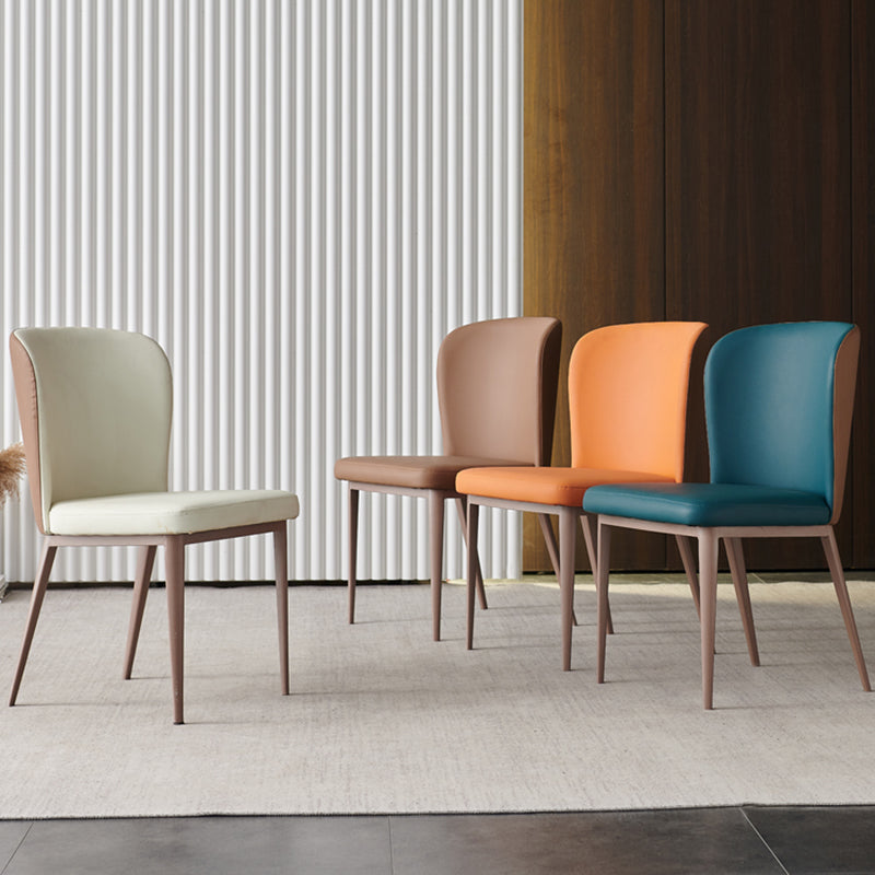 Contemporary Dining Chairs Dining Armless Side Chairs with Metal Legs Clearhalo ' kitchen&dining_furn' 'Dining Chairs' 'Dining Tables & Seating' 'dining_chair' 'furn' 'furn_dining_chair' 'Furniture' 'furniture_dining_chair' 'Kitchen & Dining Furniture' 'kitchen' 4546749