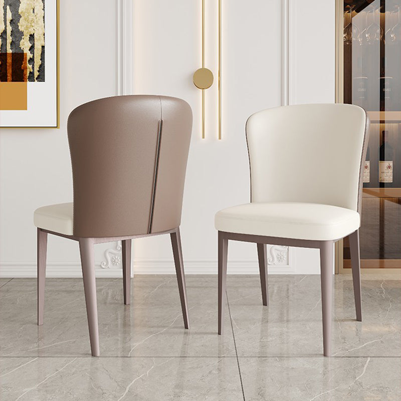 Contemporary Dining Chairs Dining Armless Side Chairs with Metal Legs Clearhalo ' kitchen&dining_furn' 'Dining Chairs' 'Dining Tables & Seating' 'dining_chair' 'furn' 'furn_dining_chair' 'Furniture' 'furniture_dining_chair' 'Kitchen & Dining Furniture' 'kitchen' 4546753
