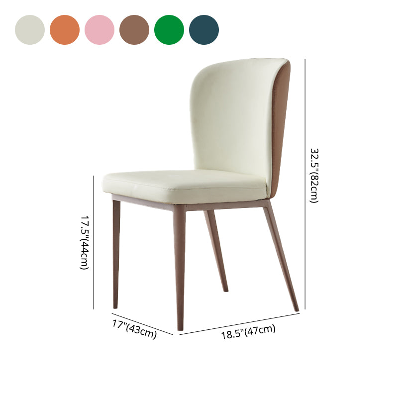 Contemporary Dining Chairs Dining Armless Side Chairs with Metal Legs Clearhalo ' kitchen&dining_furn' 'Dining Chairs' 'Dining Tables & Seating' 'dining_chair' 'furn' 'furn_dining_chair' 'Furniture' 'furniture_dining_chair' 'Kitchen & Dining Furniture' 'kitchen' 4546761