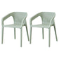 Plastic Scandinavian Kitchen Dining Room Chair Solid Back Armchair Light Green 2 Piece Set Clearhalo ' kitchen&dining_furn' 'Dining Chairs' 'Dining Tables & Seating' 'dining_chair' 'furn' 'furn_dining_chair' 'Furniture' 'furniture_dining_chair' 'Kitchen & Dining Furniture' 'kitchen' 4546791