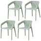Plastic Scandinavian Kitchen Dining Room Chair Solid Back Armchair Light Green 4 Piece Set Clearhalo ' kitchen&dining_furn' 'Dining Chairs' 'Dining Tables & Seating' 'dining_chair' 'furn' 'furn_dining_chair' 'Furniture' 'furniture_dining_chair' 'Kitchen & Dining Furniture' 'kitchen' 4546793