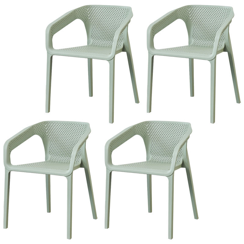 Plastic Scandinavian Kitchen Dining Room Chair Solid Back Armchair Light Green 4 Piece Set Clearhalo ' kitchen&dining_furn' 'Dining Chairs' 'Dining Tables & Seating' 'dining_chair' 'furn' 'furn_dining_chair' 'Furniture' 'furniture_dining_chair' 'Kitchen & Dining Furniture' 'kitchen' 4546793