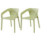 Plastic Scandinavian Kitchen Dining Room Chair Solid Back Armchair Green 2 Piece Set Clearhalo ' kitchen&dining_furn' 'Dining Chairs' 'Dining Tables & Seating' 'dining_chair' 'furn' 'furn_dining_chair' 'Furniture' 'furniture_dining_chair' 'Kitchen & Dining Furniture' 'kitchen' 4546797