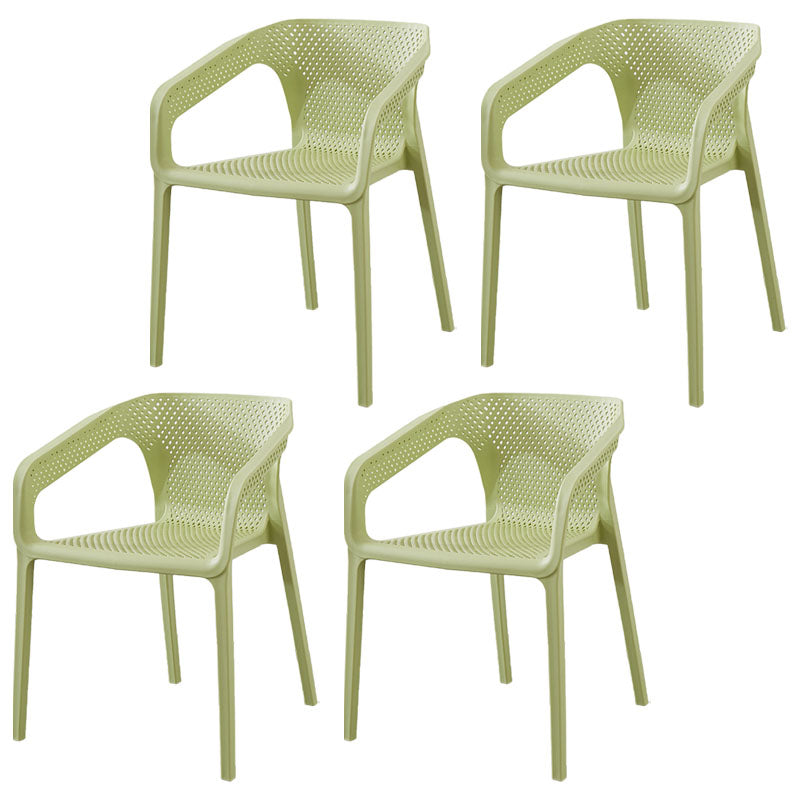 Plastic Scandinavian Kitchen Dining Room Chair Solid Back Armchair Green 4 Piece Set Clearhalo ' kitchen&dining_furn' 'Dining Chairs' 'Dining Tables & Seating' 'dining_chair' 'furn' 'furn_dining_chair' 'Furniture' 'furniture_dining_chair' 'Kitchen & Dining Furniture' 'kitchen' 4546799