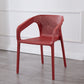 Plastic Scandinavian Kitchen Dining Room Chair Solid Back Armchair Burgundy 1 Piece Clearhalo ' kitchen&dining_furn' 'Dining Chairs' 'Dining Tables & Seating' 'dining_chair' 'furn' 'furn_dining_chair' 'Furniture' 'furniture_dining_chair' 'Kitchen & Dining Furniture' 'kitchen' 4546801