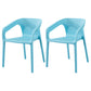 Plastic Scandinavian Kitchen Dining Room Chair Solid Back Armchair Lake Blue 2 Piece Set Clearhalo ' kitchen&dining_furn' 'Dining Chairs' 'Dining Tables & Seating' 'dining_chair' 'furn' 'furn_dining_chair' 'Furniture' 'furniture_dining_chair' 'Kitchen & Dining Furniture' 'kitchen' 4546818