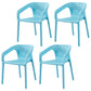Plastic Scandinavian Kitchen Dining Room Chair Solid Back Armchair Lake Blue 4 Piece Set Clearhalo ' kitchen&dining_furn' 'Dining Chairs' 'Dining Tables & Seating' 'dining_chair' 'furn' 'furn_dining_chair' 'Furniture' 'furniture_dining_chair' 'Kitchen & Dining Furniture' 'kitchen' 4546819