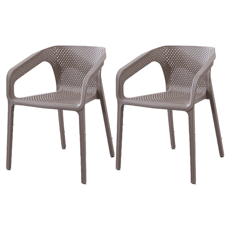 Plastic Scandinavian Kitchen Dining Room Chair Solid Back Armchair Khaki 2 Piece Set Clearhalo ' kitchen&dining_furn' 'Dining Chairs' 'Dining Tables & Seating' 'dining_chair' 'furn' 'furn_dining_chair' 'Furniture' 'furniture_dining_chair' 'Kitchen & Dining Furniture' 'kitchen' 4546821