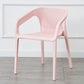 Plastic Scandinavian Kitchen Dining Room Chair Solid Back Armchair Pink 1 Piece Clearhalo ' kitchen&dining_furn' 'Dining Chairs' 'Dining Tables & Seating' 'dining_chair' 'furn' 'furn_dining_chair' 'Furniture' 'furniture_dining_chair' 'Kitchen & Dining Furniture' 'kitchen' 4546823