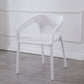 Plastic Scandinavian Kitchen Dining Room Chair Solid Back Armchair White 1 Piece Clearhalo ' kitchen&dining_furn' 'Dining Chairs' 'Dining Tables & Seating' 'dining_chair' 'furn' 'furn_dining_chair' 'Furniture' 'furniture_dining_chair' 'Kitchen & Dining Furniture' 'kitchen' 4546826