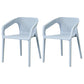 Plastic Scandinavian Kitchen Dining Room Chair Solid Back Armchair Light Blue 2 Piece Set Clearhalo ' kitchen&dining_furn' 'Dining Chairs' 'Dining Tables & Seating' 'dining_chair' 'furn' 'furn_dining_chair' 'Furniture' 'furniture_dining_chair' 'Kitchen & Dining Furniture' 'kitchen' 4546830