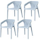 Plastic Scandinavian Kitchen Dining Room Chair Solid Back Armchair Light Blue 4 Piece Set Clearhalo ' kitchen&dining_furn' 'Dining Chairs' 'Dining Tables & Seating' 'dining_chair' 'furn' 'furn_dining_chair' 'Furniture' 'furniture_dining_chair' 'Kitchen & Dining Furniture' 'kitchen' 4546831
