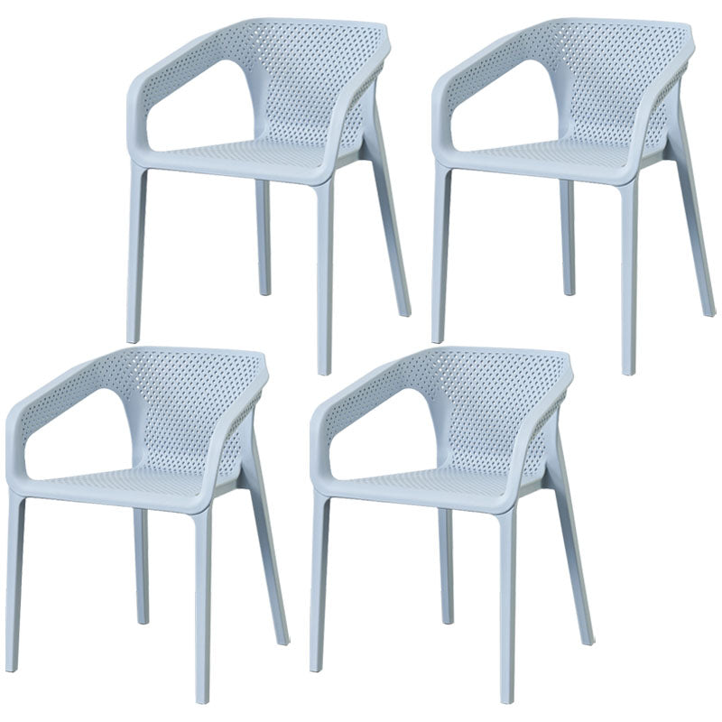 Plastic Scandinavian Kitchen Dining Room Chair Solid Back Armchair Light Blue 4 Piece Set Clearhalo ' kitchen&dining_furn' 'Dining Chairs' 'Dining Tables & Seating' 'dining_chair' 'furn' 'furn_dining_chair' 'Furniture' 'furniture_dining_chair' 'Kitchen & Dining Furniture' 'kitchen' 4546831