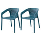 Plastic Scandinavian Kitchen Dining Room Chair Solid Back Armchair Dark Blue 2 Piece Set Clearhalo ' kitchen&dining_furn' 'Dining Chairs' 'Dining Tables & Seating' 'dining_chair' 'furn' 'furn_dining_chair' 'Furniture' 'furniture_dining_chair' 'Kitchen & Dining Furniture' 'kitchen' 4546836