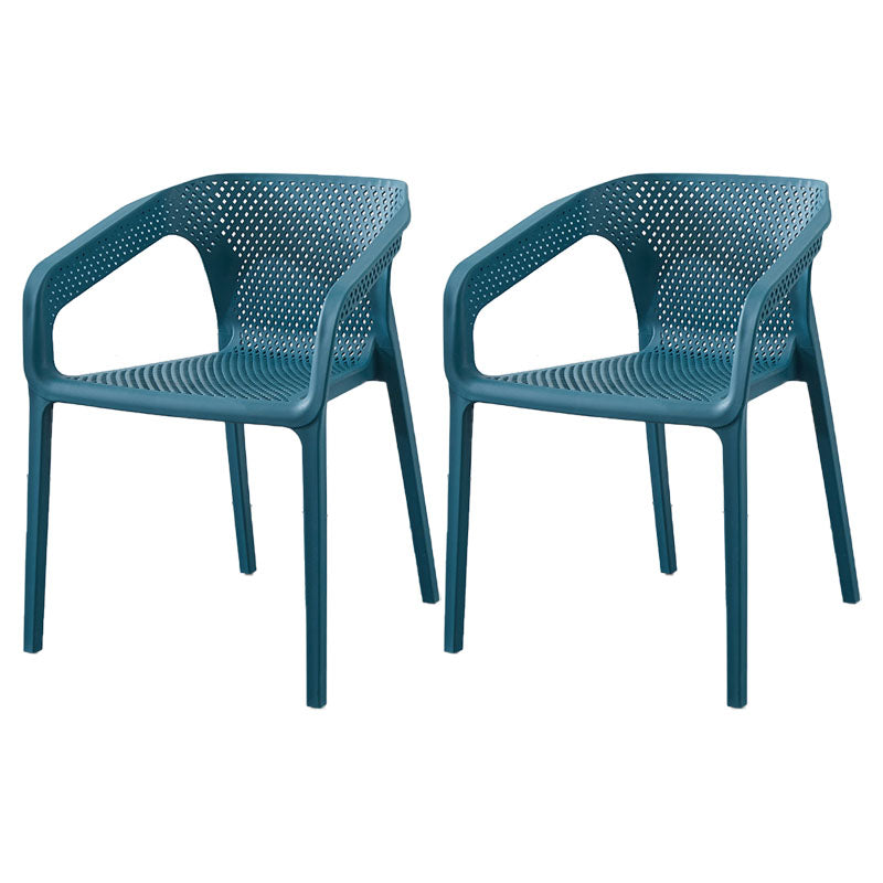 Plastic Scandinavian Kitchen Dining Room Chair Solid Back Armchair Dark Blue 2 Piece Set Clearhalo ' kitchen&dining_furn' 'Dining Chairs' 'Dining Tables & Seating' 'dining_chair' 'furn' 'furn_dining_chair' 'Furniture' 'furniture_dining_chair' 'Kitchen & Dining Furniture' 'kitchen' 4546836