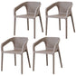 Plastic Scandinavian Kitchen Dining Room Chair Solid Back Armchair Grey 4 Piece Set Clearhalo ' kitchen&dining_furn' 'Dining Chairs' 'Dining Tables & Seating' 'dining_chair' 'furn' 'furn_dining_chair' 'Furniture' 'furniture_dining_chair' 'Kitchen & Dining Furniture' 'kitchen' 4546840