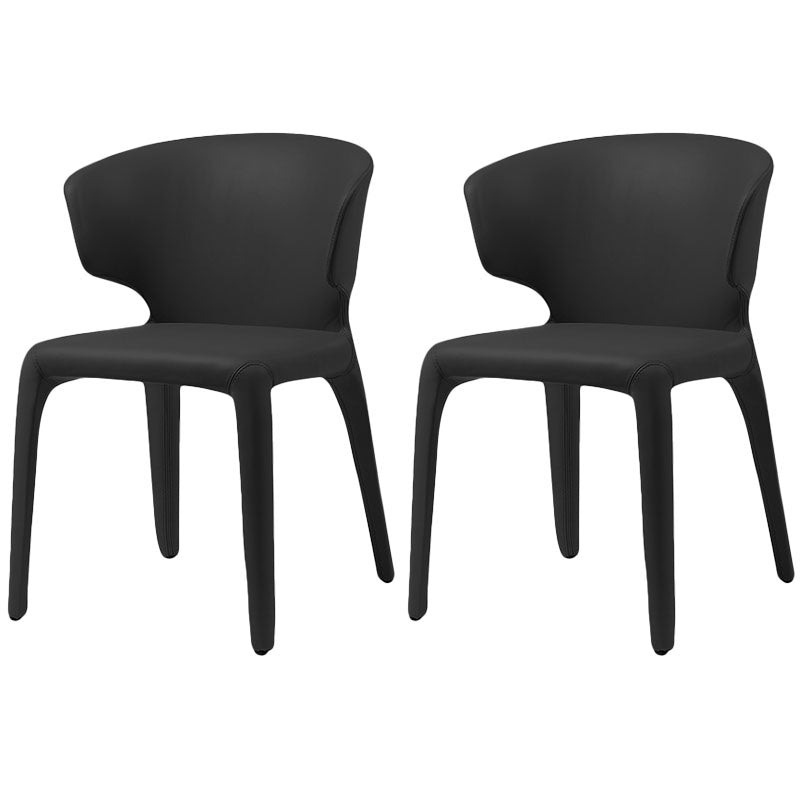 Contemporary Faux Leather Dining Chair Metal Dining Chairs for Restaurant Use Black 2 Piece Set Clearhalo ' kitchen&dining_furn' 'Dining Chairs' 'Dining Tables & Seating' 'dining_chair' 'furn' 'furn_dining_chair' 'Furniture' 'furniture_dining_chair' 'Kitchen & Dining Furniture' 'kitchen' 4546844
