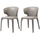 Contemporary Faux Leather Dining Chair Metal Dining Chairs for Restaurant Use Grey 2 Piece Set Clearhalo ' kitchen&dining_furn' 'Dining Chairs' 'Dining Tables & Seating' 'dining_chair' 'furn' 'furn_dining_chair' 'Furniture' 'furniture_dining_chair' 'Kitchen & Dining Furniture' 'kitchen' 4546846