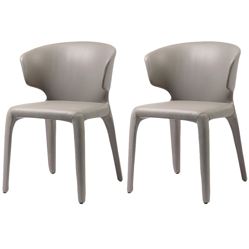 Contemporary Faux Leather Dining Chair Metal Dining Chairs for Restaurant Use Grey 2 Piece Set Clearhalo ' kitchen&dining_furn' 'Dining Chairs' 'Dining Tables & Seating' 'dining_chair' 'furn' 'furn_dining_chair' 'Furniture' 'furniture_dining_chair' 'Kitchen & Dining Furniture' 'kitchen' 4546846