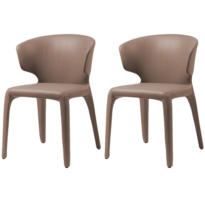 Contemporary Faux Leather Dining Chair Metal Dining Chairs for Restaurant Use Coffee 2 Piece Set Clearhalo ' kitchen&dining_furn' 'Dining Chairs' 'Dining Tables & Seating' 'dining_chair' 'furn' 'furn_dining_chair' 'Furniture' 'furniture_dining_chair' 'Kitchen & Dining Furniture' 'kitchen' 4546848
