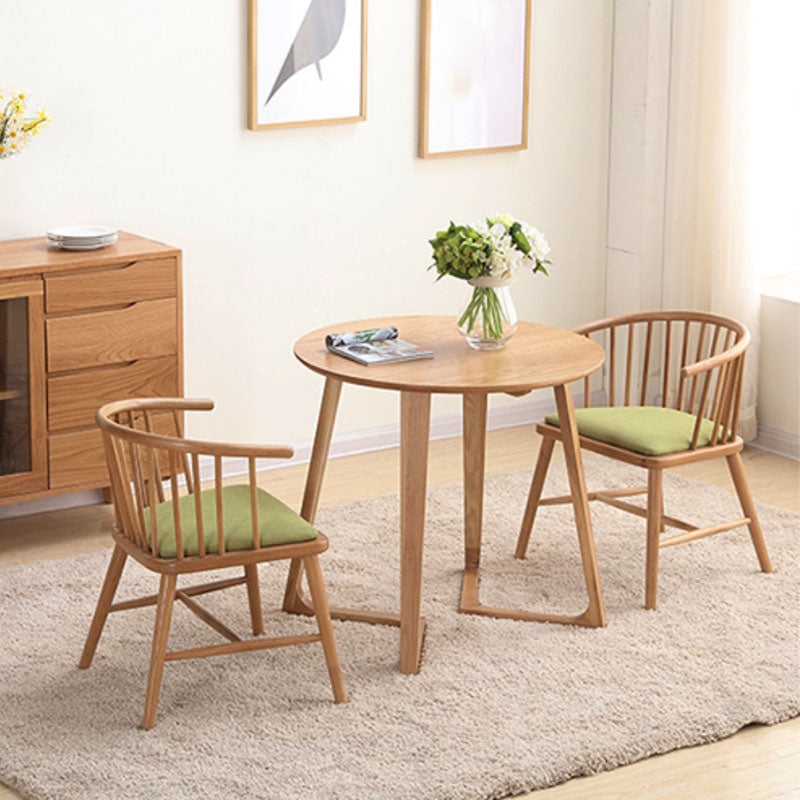 Contemporary Homestay Wood Arm Chair Matte Finish Windsor Back Dining Chair Clearhalo ' kitchen&dining_furn' 'Dining Chairs' 'Dining Tables & Seating' 'dining_chair' 'furn' 'furn_dining_chair' 'Furniture' 'furniture_dining_chair' 'Kitchen & Dining Furniture' 'kitchen' 4546855