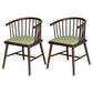 Contemporary Homestay Wood Arm Chair Matte Finish Windsor Back Dining Chair Green 2 Piece Set Clearhalo ' kitchen&dining_furn' 'Dining Chairs' 'Dining Tables & Seating' 'dining_chair' 'furn' 'furn_dining_chair' 'Furniture' 'furniture_dining_chair' 'Kitchen & Dining Furniture' 'kitchen' 4546864