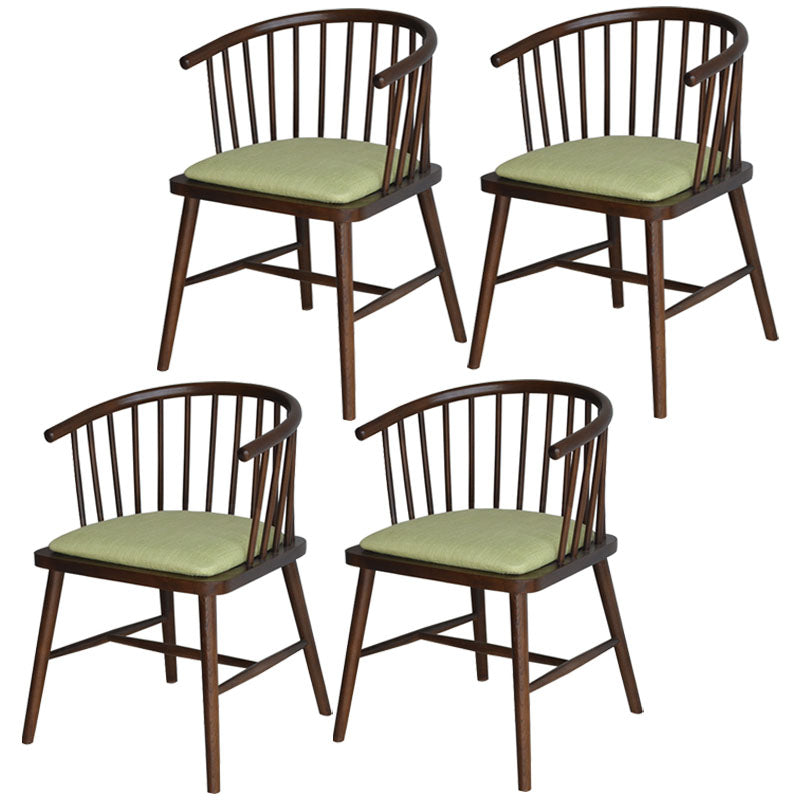 Contemporary Homestay Wood Arm Chair Matte Finish Windsor Back Dining Chair Green 4 Piece Set Clearhalo ' kitchen&dining_furn' 'Dining Chairs' 'Dining Tables & Seating' 'dining_chair' 'furn' 'furn_dining_chair' 'Furniture' 'furniture_dining_chair' 'Kitchen & Dining Furniture' 'kitchen' 4546866