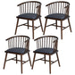 Contemporary Homestay Wood Arm Chair Matte Finish Windsor Back Dining Chair Dark Gray 4 Piece Set Clearhalo ' kitchen&dining_furn' 'Dining Chairs' 'Dining Tables & Seating' 'dining_chair' 'furn' 'furn_dining_chair' 'Furniture' 'furniture_dining_chair' 'Kitchen & Dining Furniture' 'kitchen' 4546879