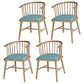 Contemporary Homestay Wood Arm Chair Matte Finish Windsor Back Dining Chair Pea Green 4 Piece Set Clearhalo ' kitchen&dining_furn' 'Dining Chairs' 'Dining Tables & Seating' 'dining_chair' 'furn' 'furn_dining_chair' 'Furniture' 'furniture_dining_chair' 'Kitchen & Dining Furniture' 'kitchen' 4546882