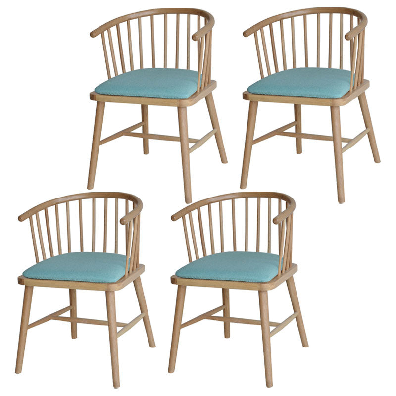 Contemporary Homestay Wood Arm Chair Matte Finish Windsor Back Dining Chair Pea Green 4 Piece Set Clearhalo ' kitchen&dining_furn' 'Dining Chairs' 'Dining Tables & Seating' 'dining_chair' 'furn' 'furn_dining_chair' 'Furniture' 'furniture_dining_chair' 'Kitchen & Dining Furniture' 'kitchen' 4546882