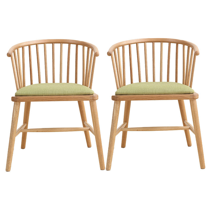 Contemporary Homestay Wood Arm Chair Matte Finish Windsor Back Dining Chair Light Green 2 Piece Set Clearhalo ' kitchen&dining_furn' 'Dining Chairs' 'Dining Tables & Seating' 'dining_chair' 'furn' 'furn_dining_chair' 'Furniture' 'furniture_dining_chair' 'Kitchen & Dining Furniture' 'kitchen' 4546890