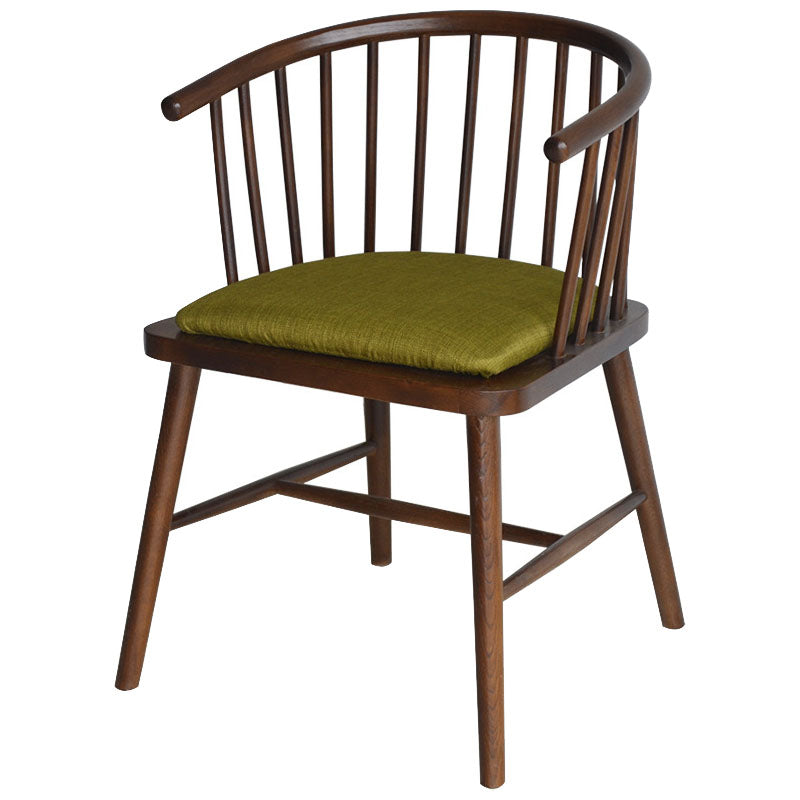 Contemporary Homestay Wood Arm Chair Matte Finish Windsor Back Dining Chair Avocado Green 1 Piece Clearhalo ' kitchen&dining_furn' 'Dining Chairs' 'Dining Tables & Seating' 'dining_chair' 'furn' 'furn_dining_chair' 'Furniture' 'furniture_dining_chair' 'Kitchen & Dining Furniture' 'kitchen' 4546892