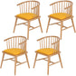 Contemporary Homestay Wood Arm Chair Matte Finish Windsor Back Dining Chair Yellow 4 Piece Set Clearhalo ' kitchen&dining_furn' 'Dining Chairs' 'Dining Tables & Seating' 'dining_chair' 'furn' 'furn_dining_chair' 'Furniture' 'furniture_dining_chair' 'Kitchen & Dining Furniture' 'kitchen' 4546897