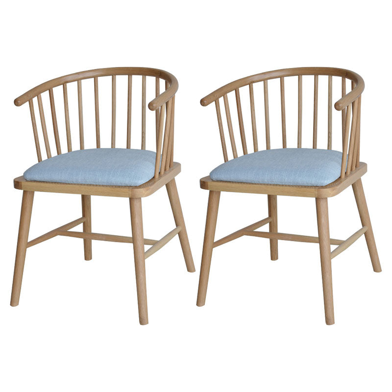 Contemporary Homestay Wood Arm Chair Matte Finish Windsor Back Dining Chair Sky Blue 2 Piece Set Clearhalo ' kitchen&dining_furn' 'Dining Chairs' 'Dining Tables & Seating' 'dining_chair' 'furn' 'furn_dining_chair' 'Furniture' 'furniture_dining_chair' 'Kitchen & Dining Furniture' 'kitchen' 4546899