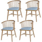 Contemporary Homestay Wood Arm Chair Matte Finish Windsor Back Dining Chair Sky Blue 4 Piece Set Clearhalo ' kitchen&dining_furn' 'Dining Chairs' 'Dining Tables & Seating' 'dining_chair' 'furn' 'furn_dining_chair' 'Furniture' 'furniture_dining_chair' 'Kitchen & Dining Furniture' 'kitchen' 4546900