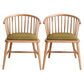 Contemporary Homestay Wood Arm Chair Matte Finish Windsor Back Dining Chair Fruit Green 2 Piece Set Clearhalo ' kitchen&dining_furn' 'Dining Chairs' 'Dining Tables & Seating' 'dining_chair' 'furn' 'furn_dining_chair' 'Furniture' 'furniture_dining_chair' 'Kitchen & Dining Furniture' 'kitchen' 4546902