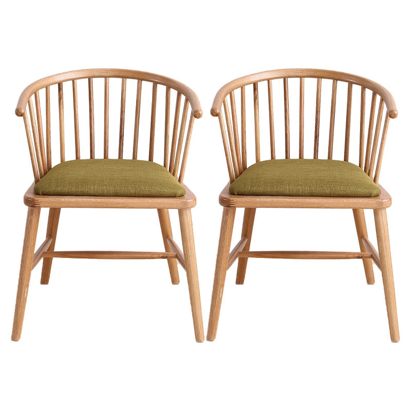 Contemporary Homestay Wood Arm Chair Matte Finish Windsor Back Dining Chair Fruit Green 2 Piece Set Clearhalo ' kitchen&dining_furn' 'Dining Chairs' 'Dining Tables & Seating' 'dining_chair' 'furn' 'furn_dining_chair' 'Furniture' 'furniture_dining_chair' 'Kitchen & Dining Furniture' 'kitchen' 4546902