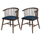 Contemporary Homestay Wood Arm Chair Matte Finish Windsor Back Dining Chair Dark Blue 2 Piece Set Clearhalo ' kitchen&dining_furn' 'Dining Chairs' 'Dining Tables & Seating' 'dining_chair' 'furn' 'furn_dining_chair' 'Furniture' 'furniture_dining_chair' 'Kitchen & Dining Furniture' 'kitchen' 4546911